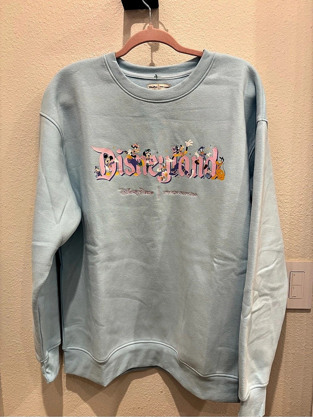 Disneyland Stoney Clover Blue Crewneck NWT